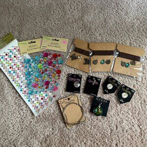 Jewelry Making: Jewel Stickers, Charms, Bracelets & Trinkets w/Leather Trim